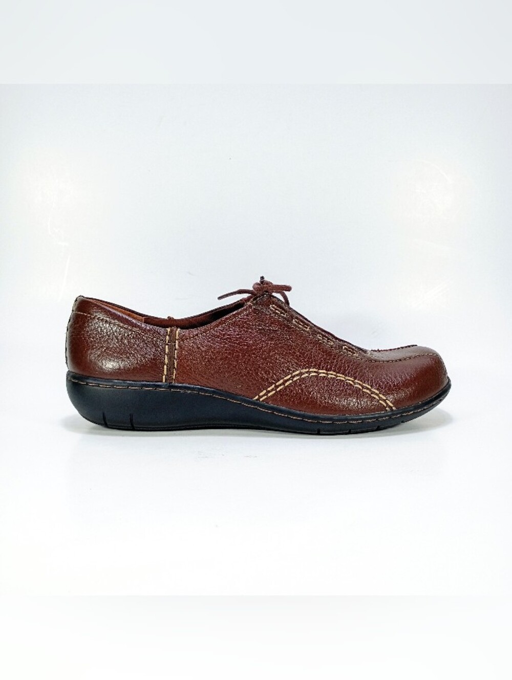 Clarks Viola Womens 7.5 Brown Leather Lace Up Oxfords